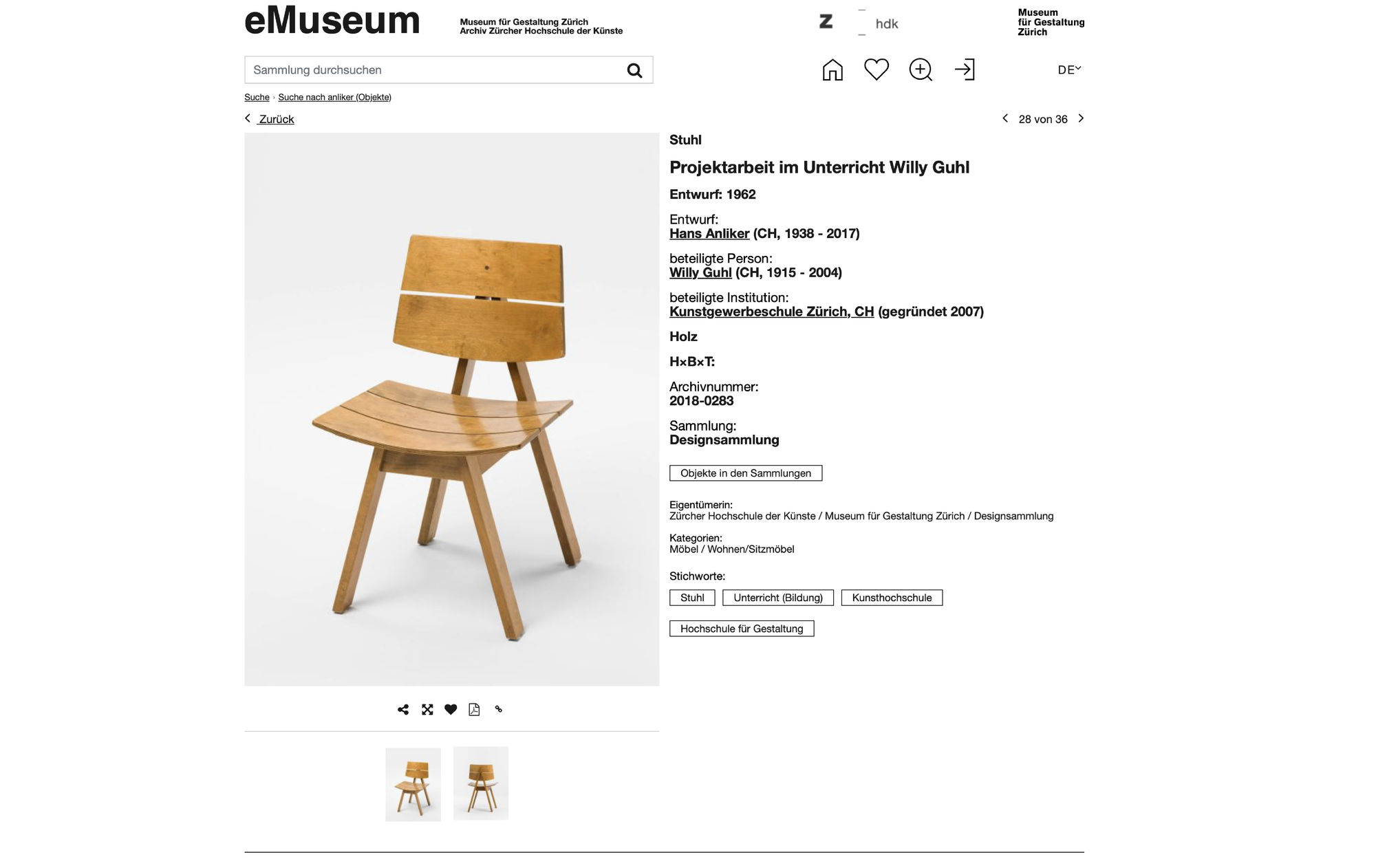 Hans Anliker chairs