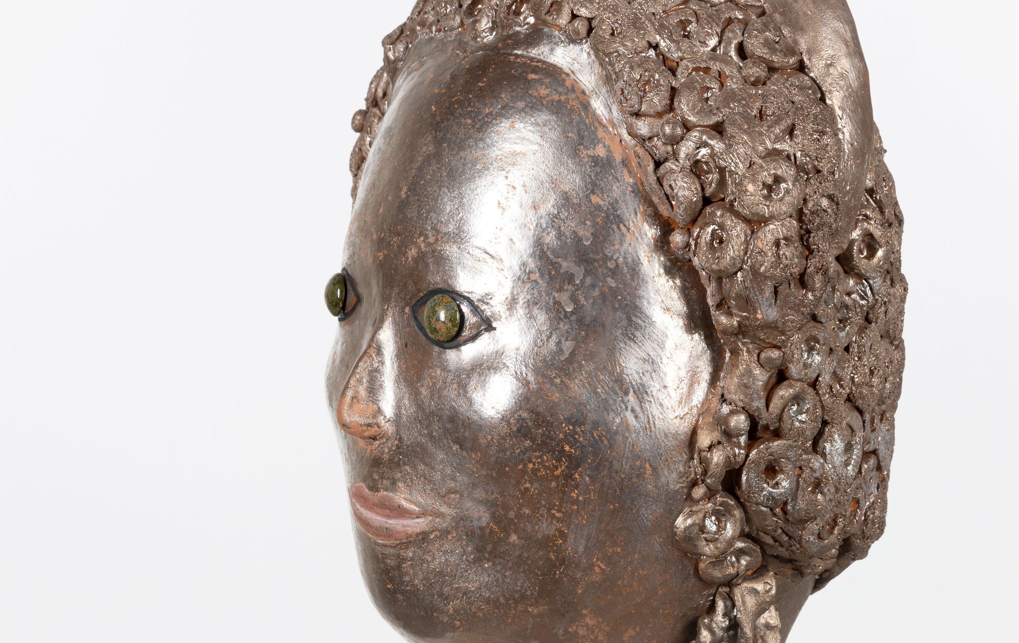 Large ceramic sculpture "Lune de Venise" by artist Pierrette Favarger