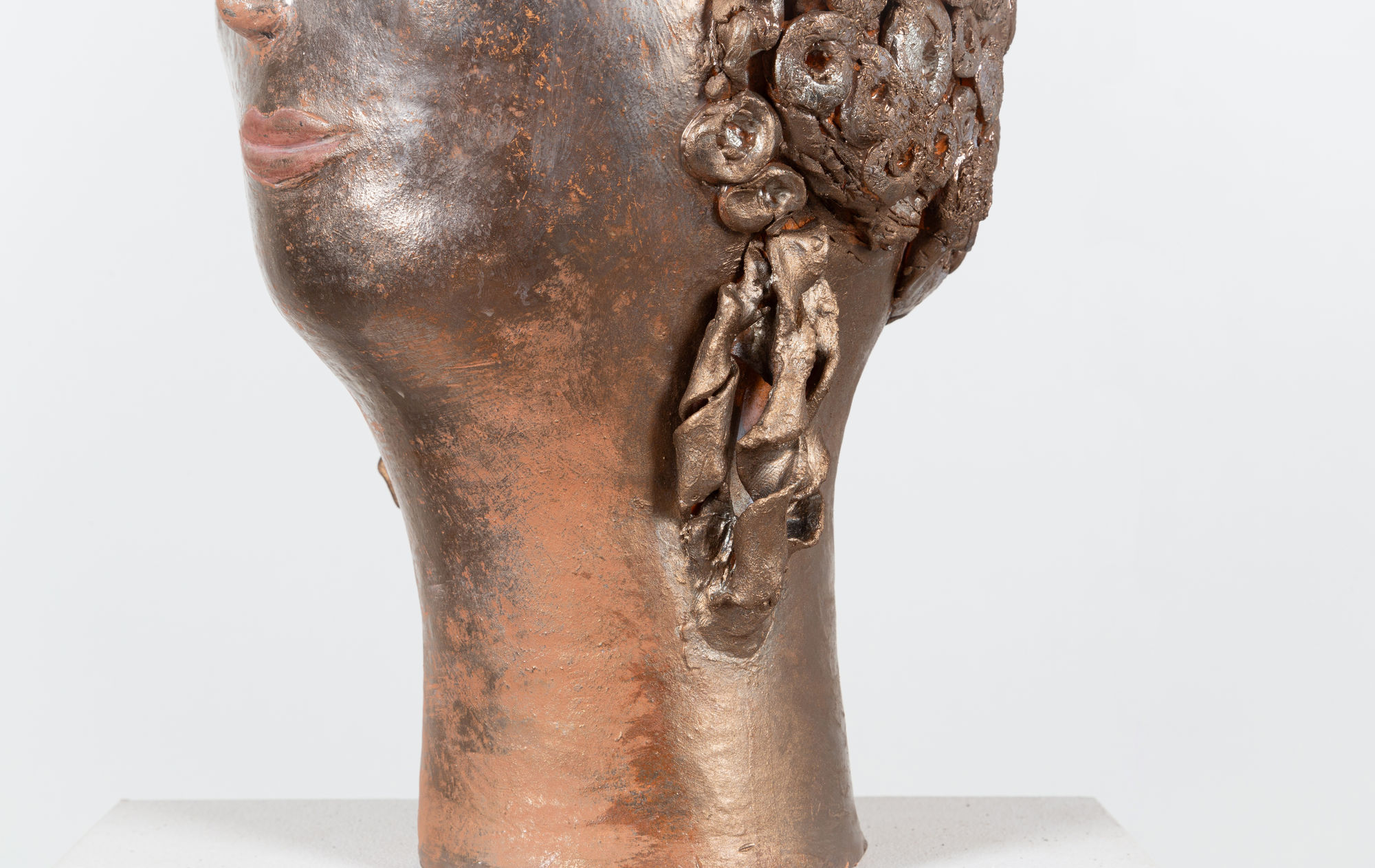 Large ceramic sculpture "Lune de Venise" by artist Pierrette Favarger