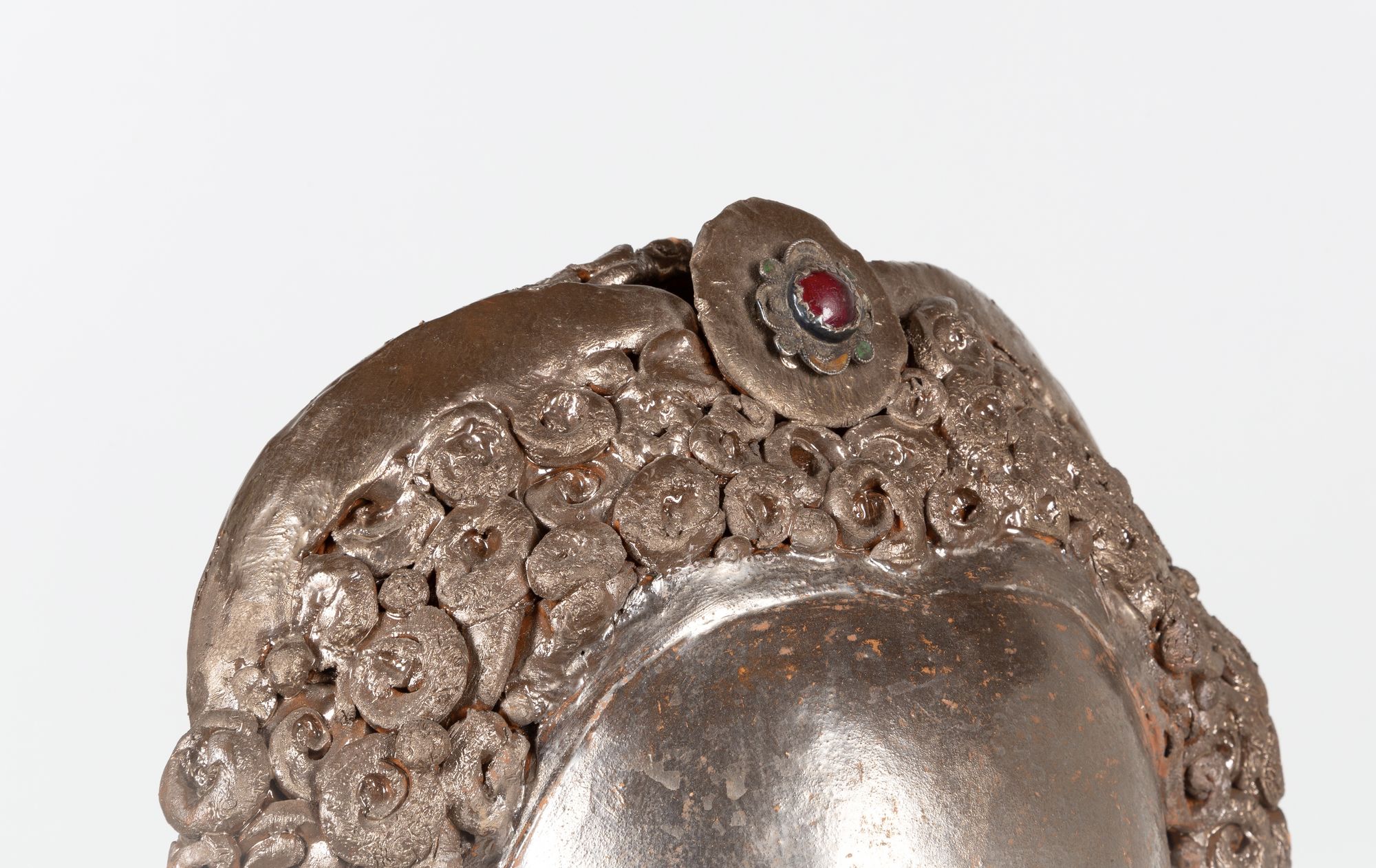 Large ceramic sculpture "Lune de Venise" by artist Pierrette Favarger