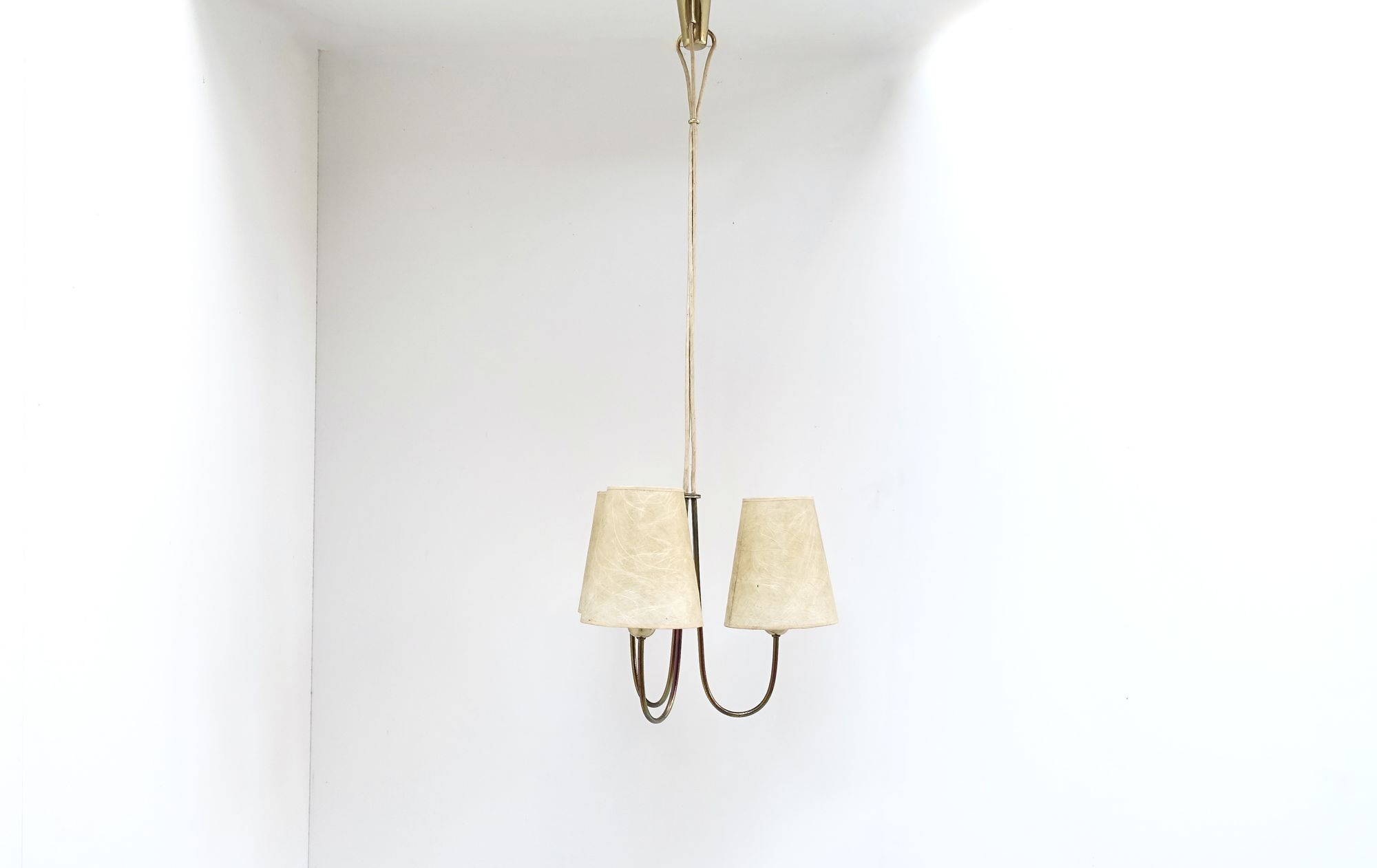 Brass pendant lamp B.A.G. swiss 50s