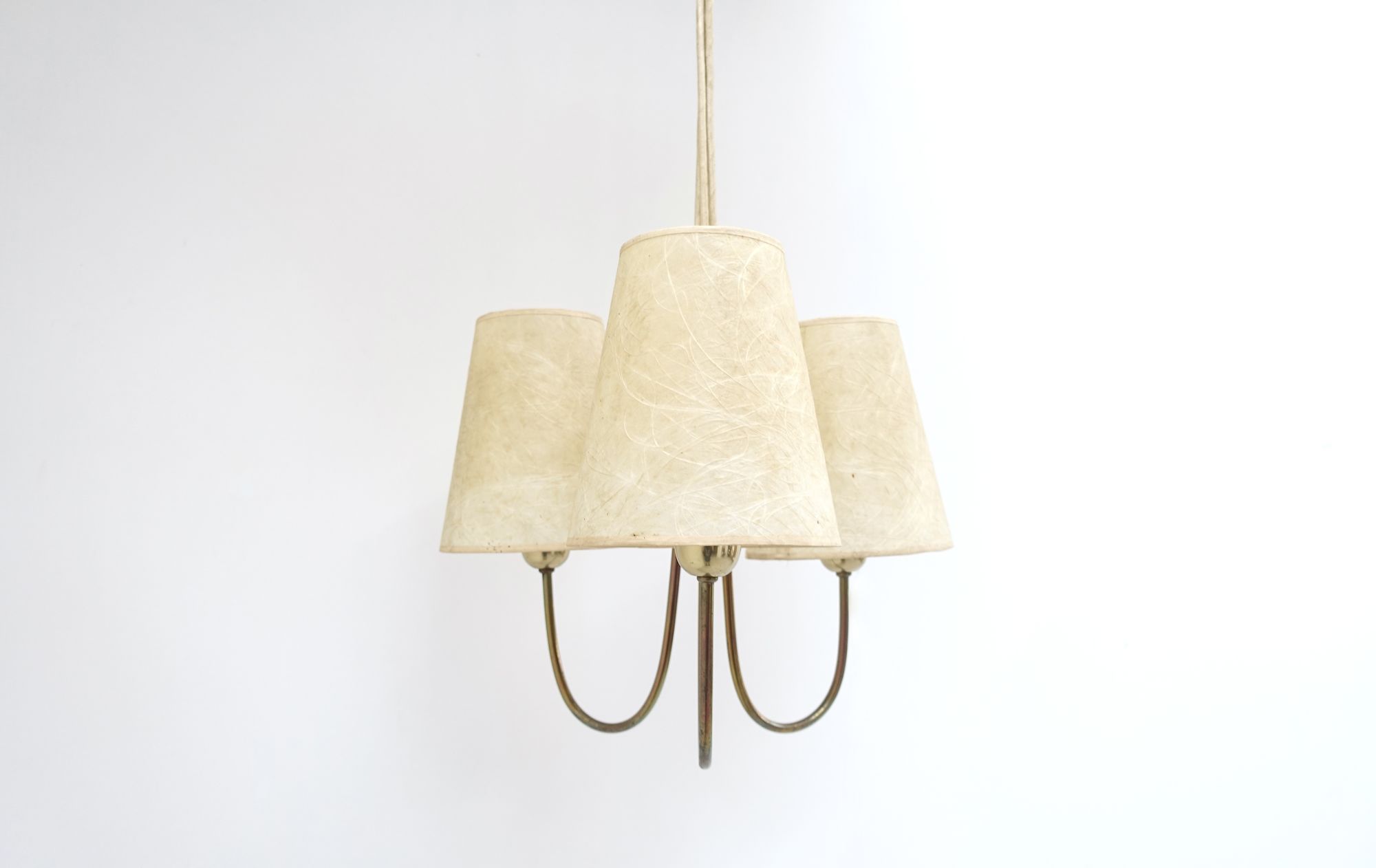 Brass pendant lamp B.A.G. swiss 50s
