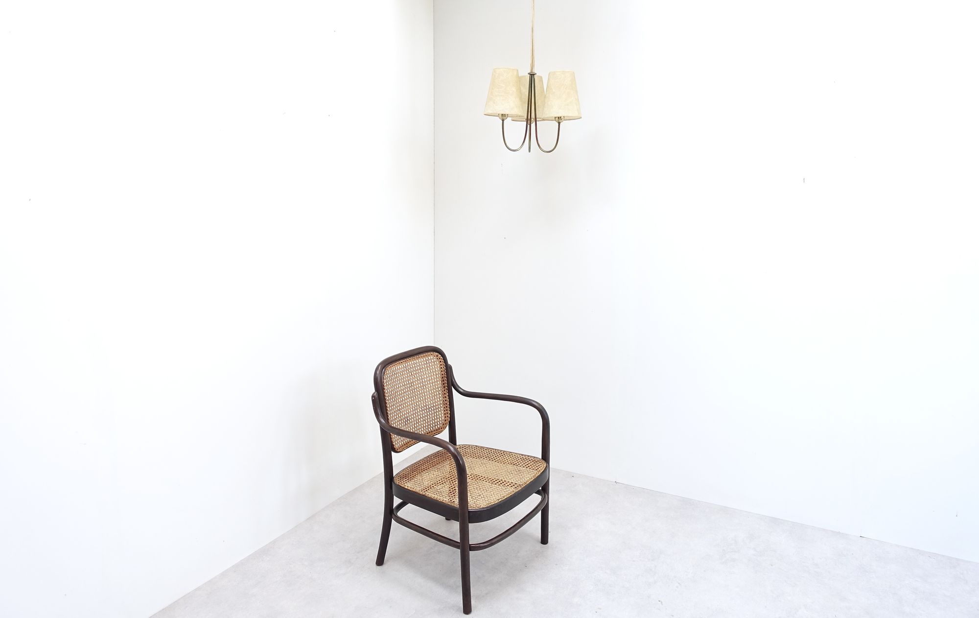 Brass pendant lamp B.A.G. swiss 50s