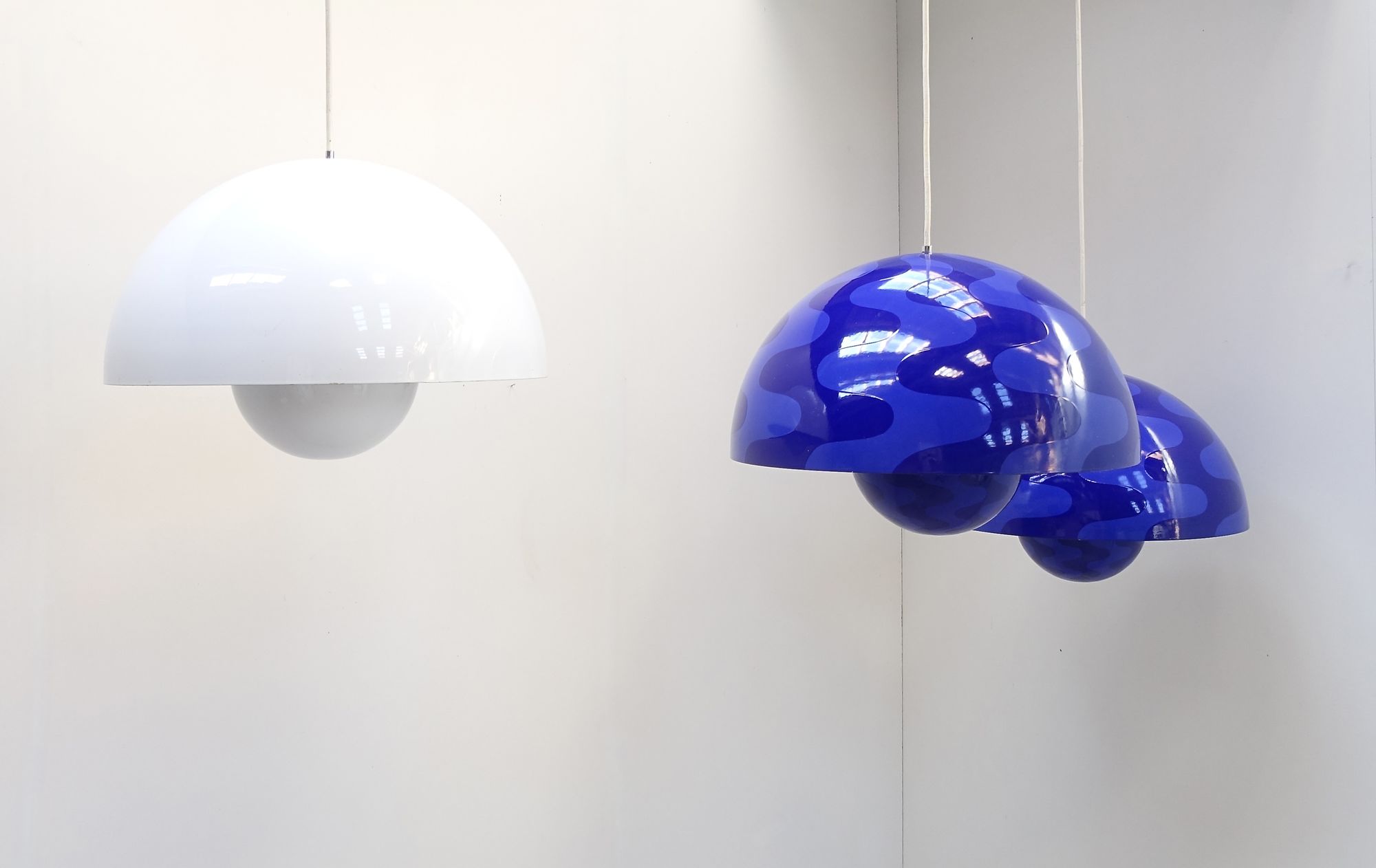 big flower pot lamps Verner Panton Pouslen 70s