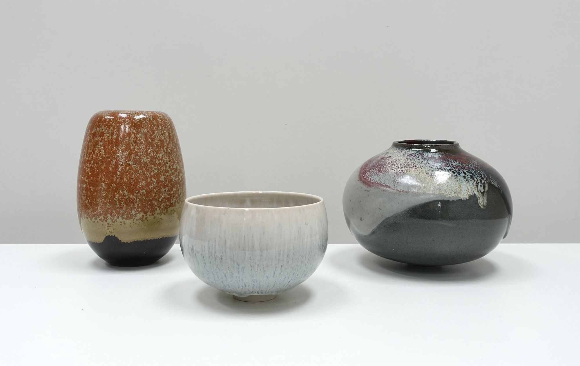 ceramic vases Daniel de Montmollin René Ben Lisa and chawan Jean Girel