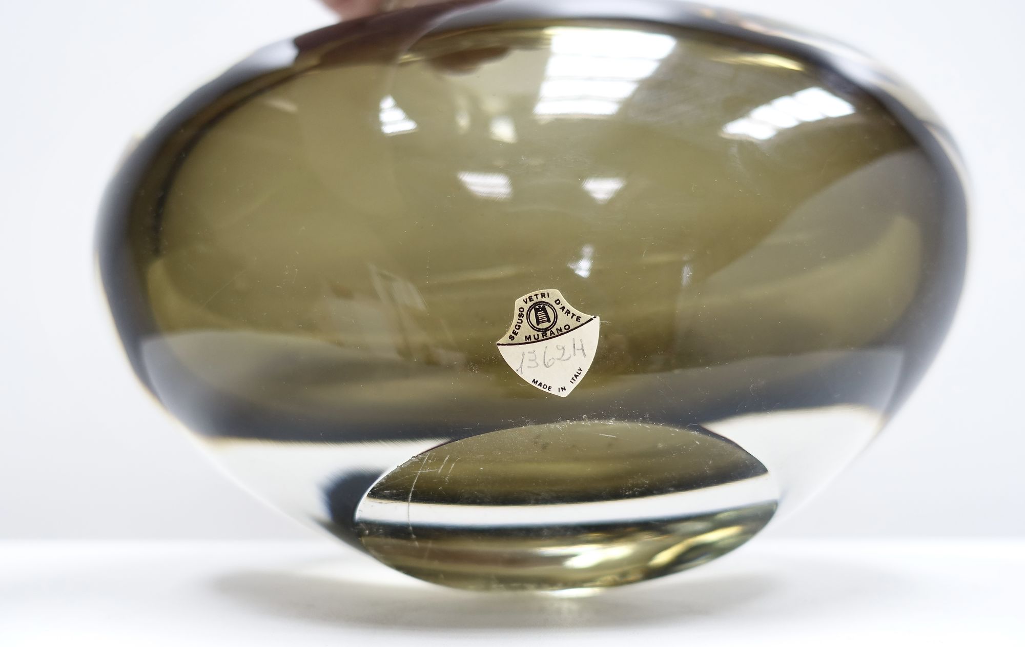 glass vase Flavio Poli Seguso Vetri d'Arte 50s