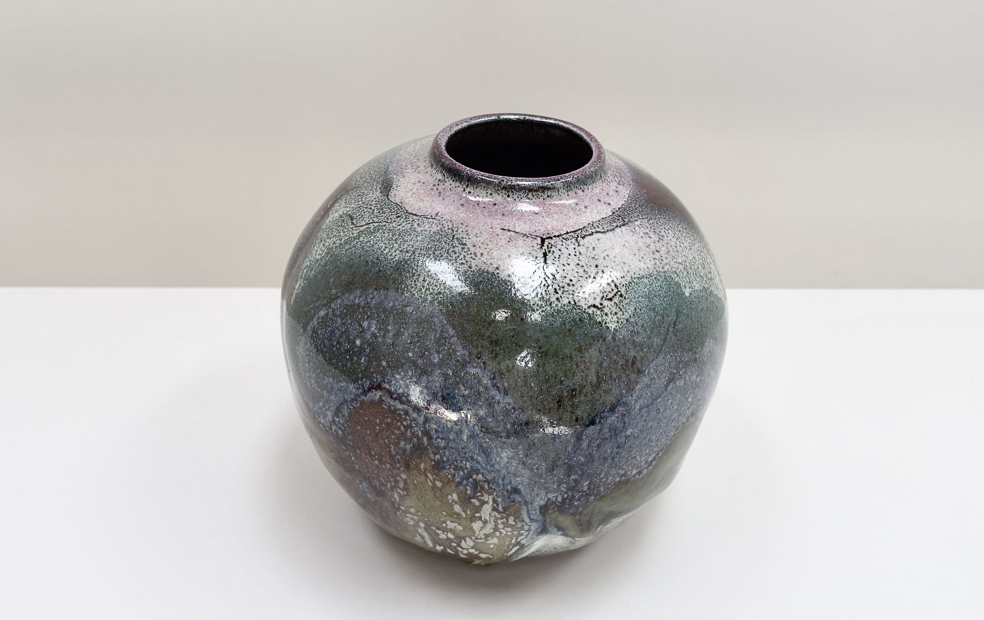 ceramic vase René Ben Lisa 80s French artist