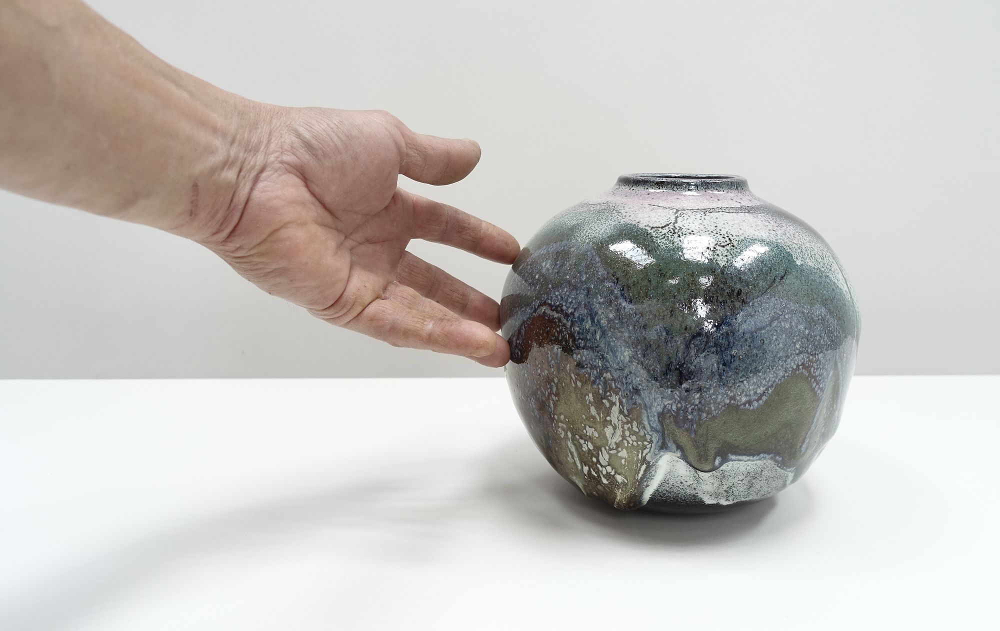 ceramic vase René Ben Lisa 80s French artist