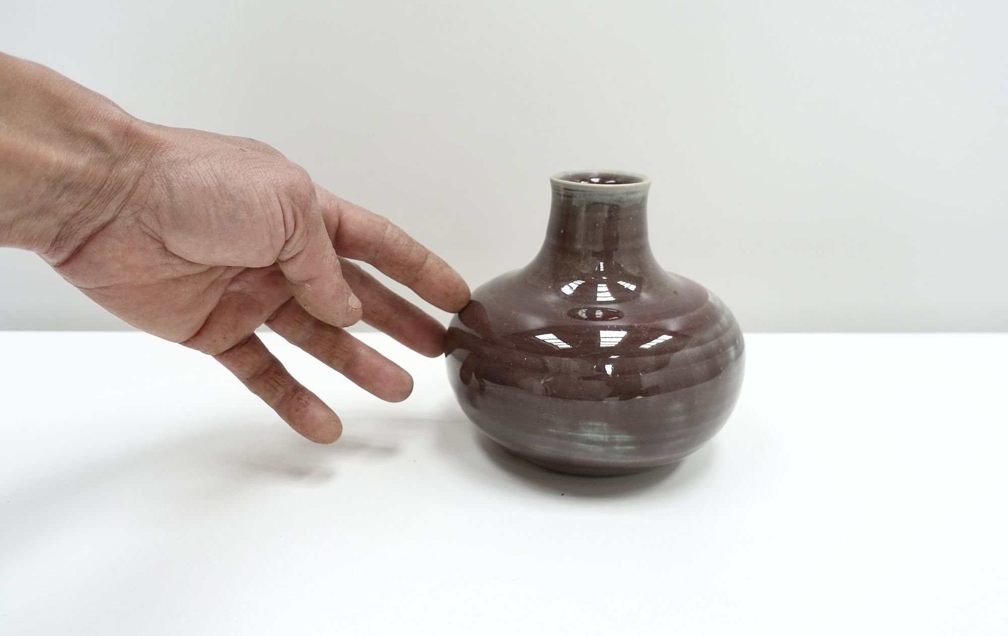 ceramic vase Philippe Lambercy 70s swiss artist